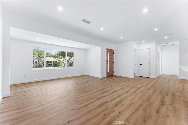 2731 Armour Ln, Redondo Beach, CA 90278 - unfurnished living room featuring recessed lighting and light wood-style floors