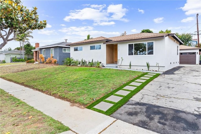 2731 Armour Ln, Redondo Beach, CA 90278 - single story home featuring stucco siding, a garage, a front lawn, and asphalt driveway