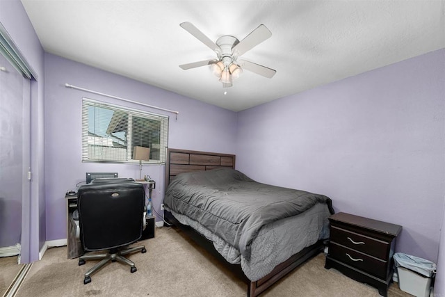 8644 Spring Vista Way, Spring Valley, CA 91977 - bedroom with carpet flooring, a closet, ceiling fan, and a desk