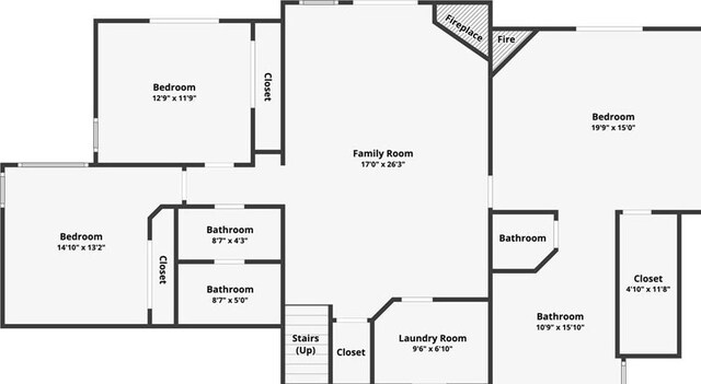 1019 Pintail Cir, Lake Arrowhead, CA 92352 - view of floor plan / room layout