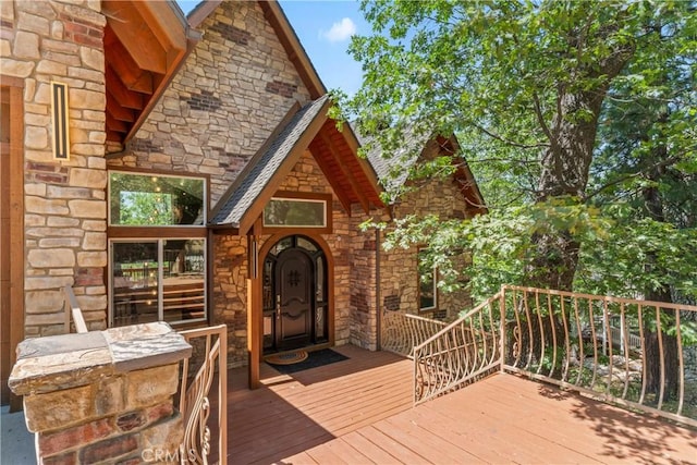 1019 Pintail Cir, Lake Arrowhead, CA 92352 - view of wooden deck