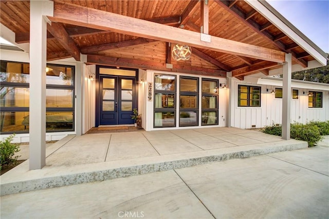 2289 Falcon Ridge Ln, Los Osos, CA 93402 - view of exterior entry with board and batten siding