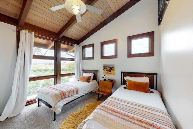 2289 Falcon Ridge Ln, Los Osos, CA 93402 - bedroom featuring wooden ceiling and carpet flooring
