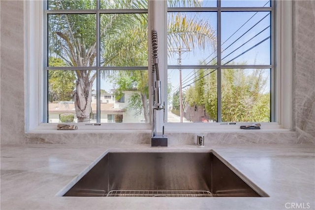 3803 Berryman Ave, Los Angeles, CA 90066 - kitchen view of a sink and light stone countertops
