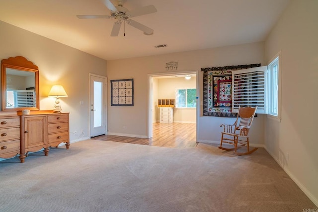 30646 Red Hawk Rd, Valley Center, CA 92082 - living area featuring carpet flooring and a ceiling fan