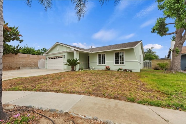 7605 Pasito Ave, Rancho Cucamonga, CA 91730 - ranch-style house featuring a garage, concrete driveway, and stucco siding