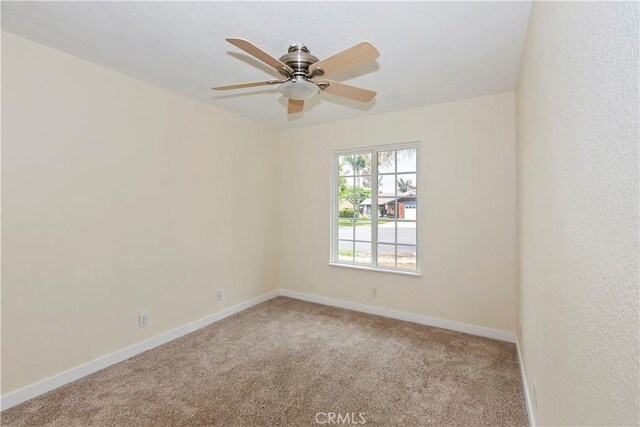 7605 Pasito Ave, Rancho Cucamonga, CA 91730 - unfurnished room with carpet flooring, baseboards, and a ceiling fan