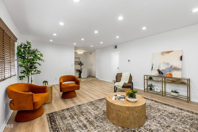 5354 Lindley Ave Unit 202, Encino, CA 91316 - sitting room featuring wood finished floors, baseboards, and recessed lighting