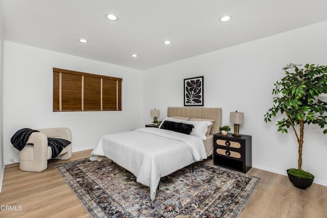5354 Lindley Ave Unit 202, Encino, CA 91316 - bedroom with light wood-style floors, recessed lighting, and baseboards