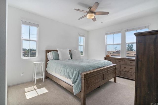 2328 Stardust Gln, Escondido, CA 92025 - bedroom with light colored carpet and a ceiling fan