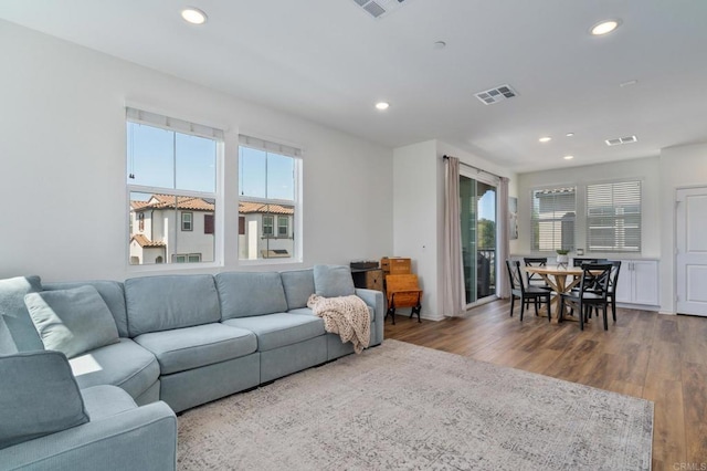 2328 Stardust Gln, Escondido, CA 92025 - living room with plenty of natural light, wood finished floors, and recessed lighting