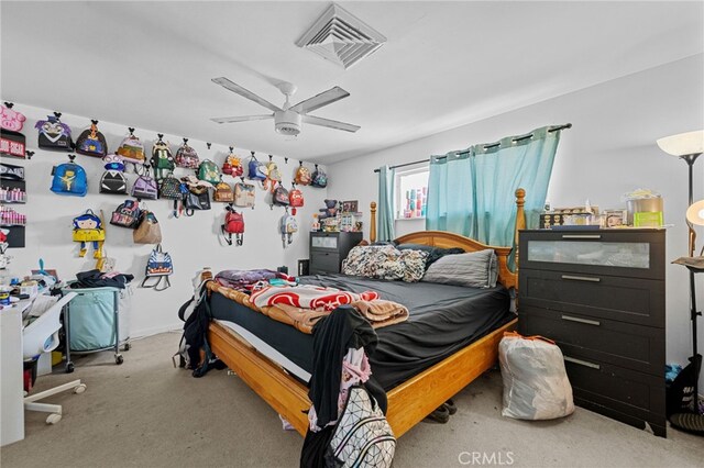 18251 Hiawatha Rd, Apple Valley, CA 92307 - bedroom with ceiling fan and carpet floors