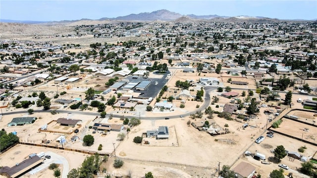 18251 Hiawatha Rd, Apple Valley, CA 92307 - aerial overview of property's location featuring a mountain backdrop