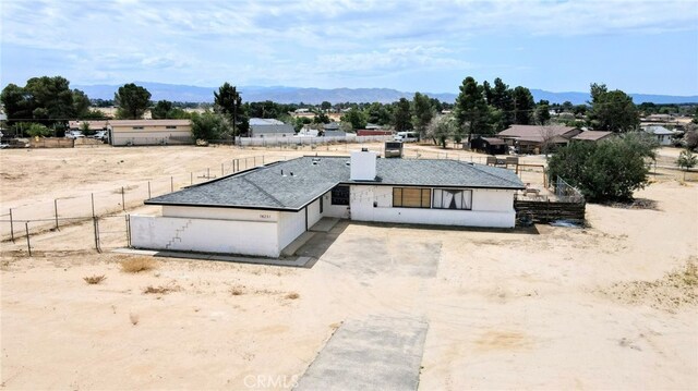 18251 Hiawatha Rd, Apple Valley, CA 92307 - view from above of property with a mountainous background