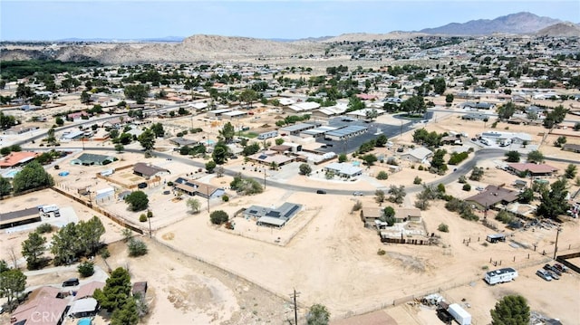 18251 Hiawatha Rd, Apple Valley, CA 92307 - aerial view of property and surrounding area with mountains