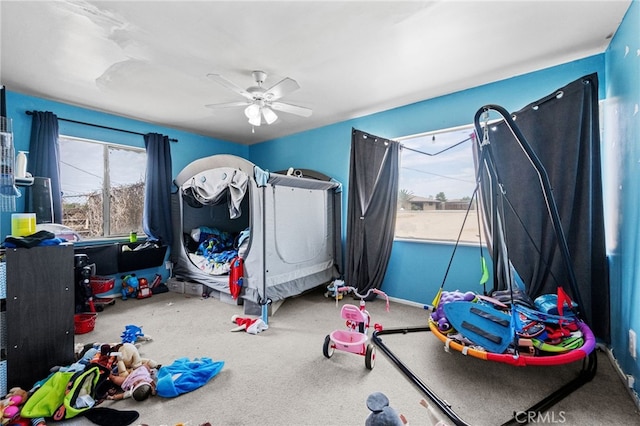 18251 Hiawatha Rd, Apple Valley, CA 92307 - bedroom with carpet flooring and ceiling fan
