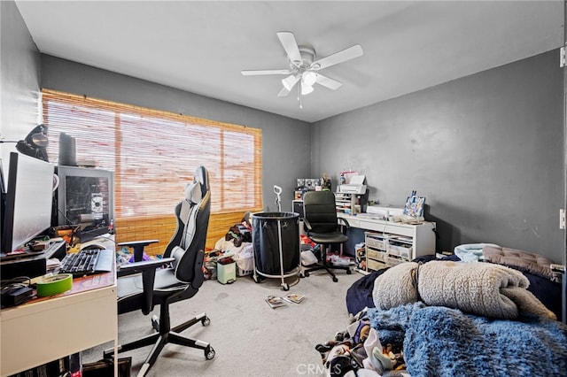 18251 Hiawatha Rd, Apple Valley, CA 92307 - office space with ceiling fan and carpet floors