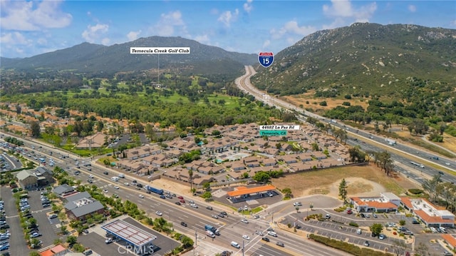 44682 La Paz Rd, Temecula, CA 92592 - aerial view of property and surrounding area with mountains and a major roadway