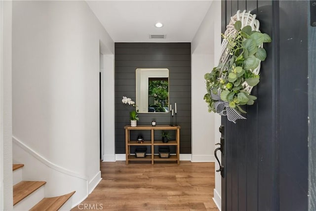 40 Lomada St, Rancho Mission Viejo, CA 92694 - foyer entrance featuring wood finished floors, stairs, and recessed lighting