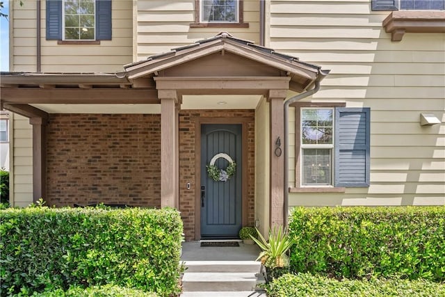 40 Lomada St, Rancho Mission Viejo, CA 92694 - doorway to property with brick siding
