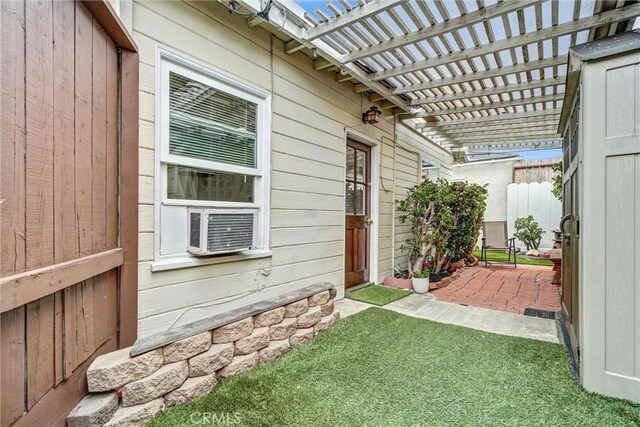 3224 Cerritos Ave, Signal Hill, CA 90755 - view of yard featuring a pergola and cooling unit