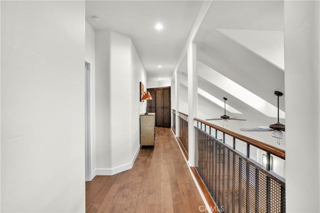 32811 Wesley St, Wildomar, CA 92595 - corridor featuring wood-type flooring, recessed lighting, and baseboards