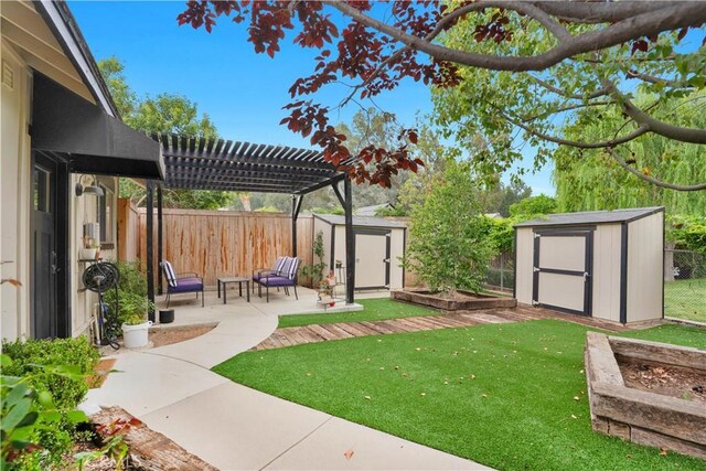 32811 Wesley St, Wildomar, CA 92595 - view of yard featuring a patio and a pergola
