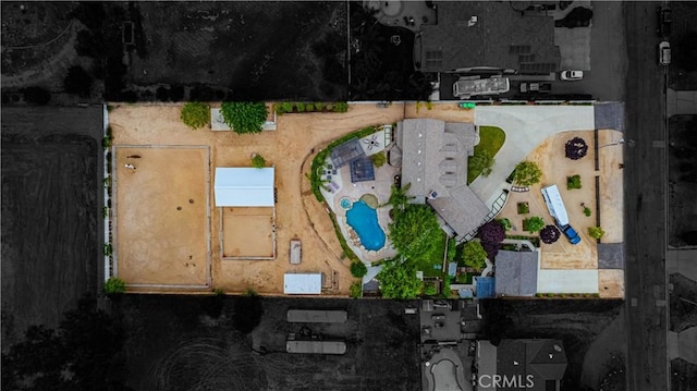 32811 Wesley St, Wildomar, CA 92595 - aerial view of property and surrounding area with a pool area and property boundaries highlighted