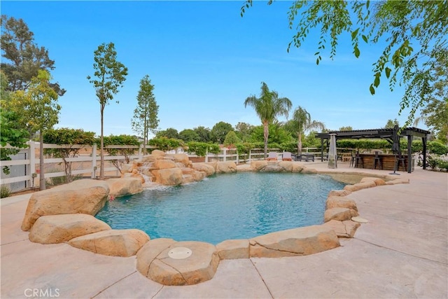 32811 Wesley St, Wildomar, CA 92595 - view of swimming pool featuring a pergola and a patio