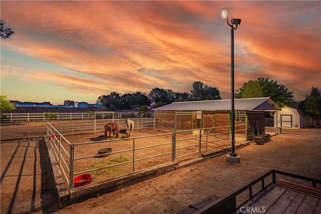 32811 Wesley St, Wildomar, CA 92595 - horse barn featuring a rural view