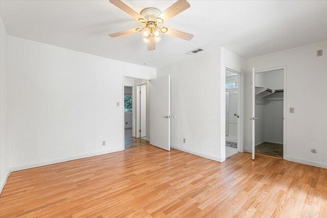 1105 Via Prado, Fallbrook, CA 92028 - unfurnished bedroom with light wood-type flooring, baseboards, and ceiling fan