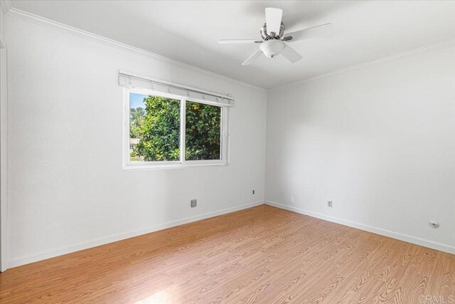 1105 Via Prado, Fallbrook, CA 92028 - empty room featuring light wood-type flooring, crown molding, and baseboards