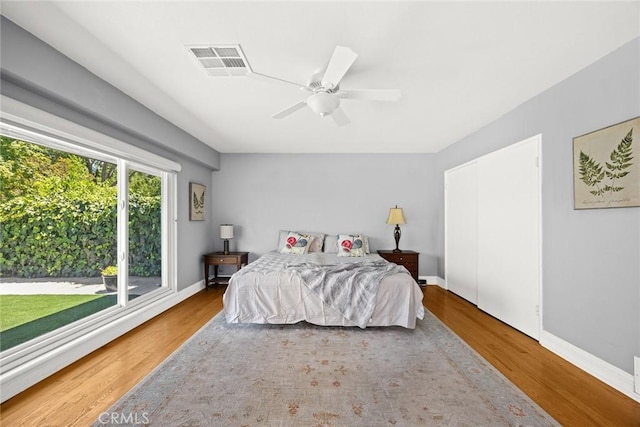 1020 S Montezuma Way, West Covina, CA 91791 - bedroom featuring wood finished floors and ceiling fan