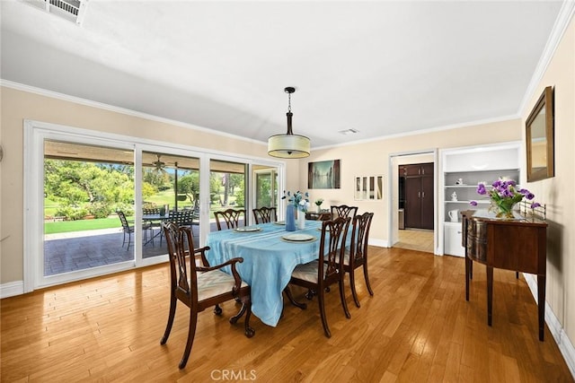 1020 S Montezuma Way, West Covina, CA 91791 - dining room featuring ornamental molding and light wood-style flooring
