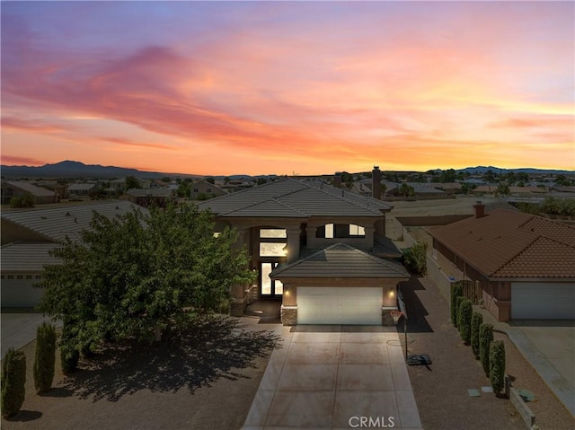 26775 Lakeview, Helendale, CA 92342 - view of front facade with driveway and a tiled roof