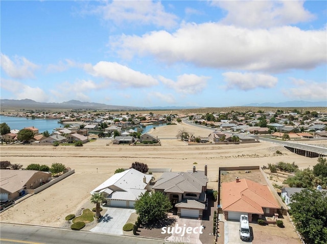 26775 Lakeview, Helendale, CA 92342 - aerial view of residential area with a water and mountain view