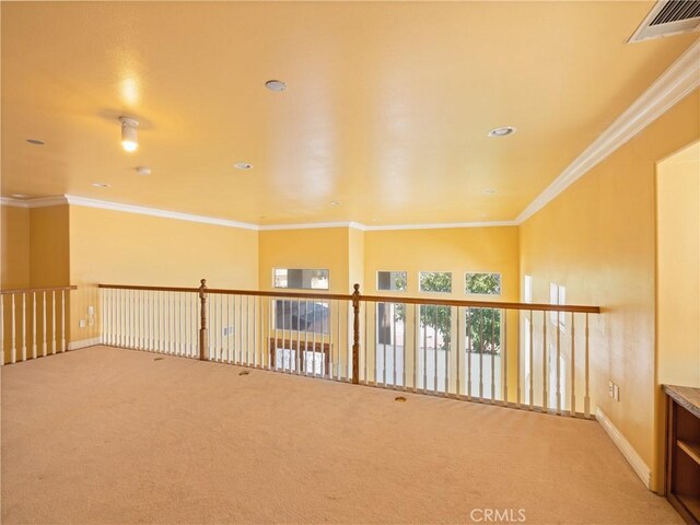 26775 Lakeview, Helendale, CA 92342 - unfurnished room featuring carpet flooring, recessed lighting, baseboards, and crown molding