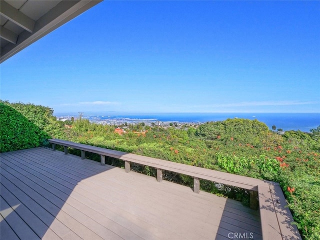 3226 Corinna Dr, Rancho Palos Verdes, CA 90275 - wooden terrace featuring a water view