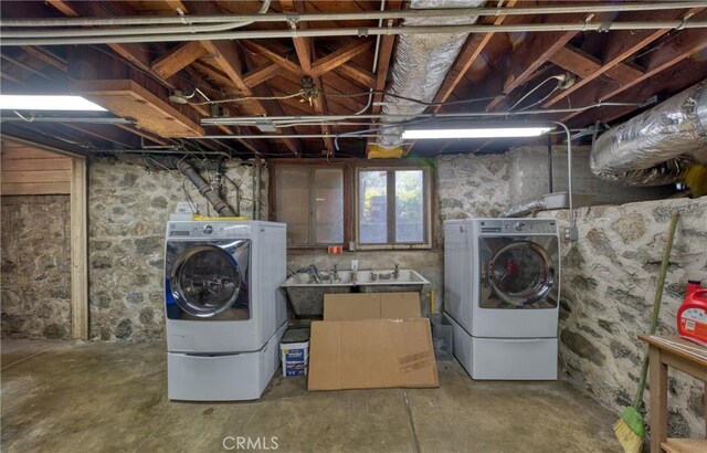 208 Highland Pl, Monrovia, CA 91016 - basement with separate washer and dryer