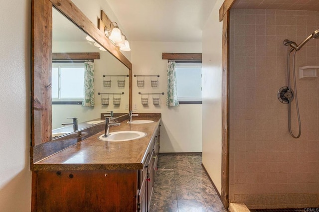 1628 Lone Oak Rd, Vista, CA 92084 - full bath with double vanity and tiled shower