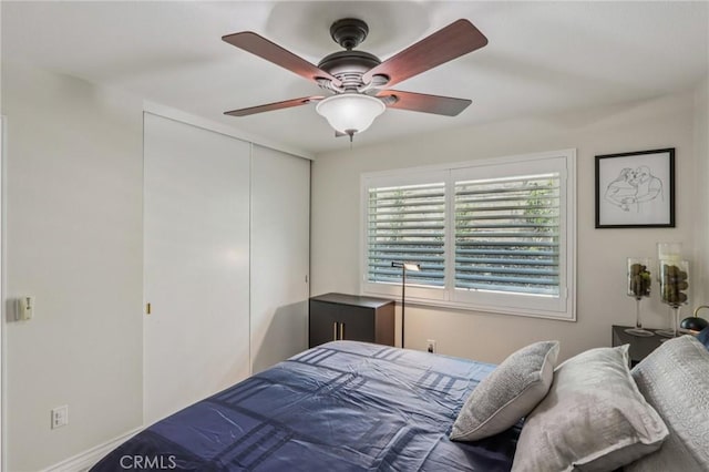 1926 N Vallejo Way, Upland, CA 91784 - bedroom featuring a closet and ceiling fan