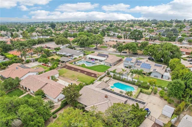 1926 N Vallejo Way, Upland, CA 91784 - aerial view of property and surrounding area with a pool area and nearby suburban area