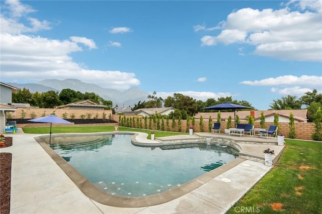 1926 N Vallejo Way, Upland, CA 91784 - view of swimming pool with a mountain view and a patio area
