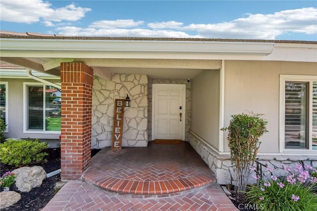 1926 N Vallejo Way, Upland, CA 91784 - view of exterior entry featuring stone siding