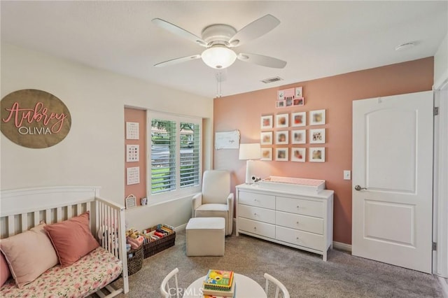 1926 N Vallejo Way, Upland, CA 91784 - carpeted bedroom with ceiling fan and baseboards