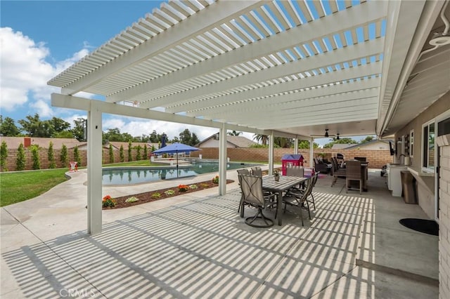 1926 N Vallejo Way, Upland, CA 91784 - fenced backyard with outdoor dining area, a pergola, and a patio area