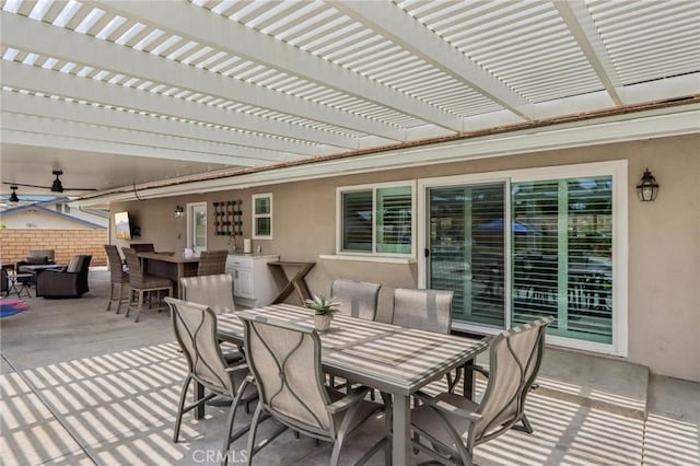 1926 N Vallejo Way, Upland, CA 91784 - view of patio / terrace featuring outdoor dining space and a pergola