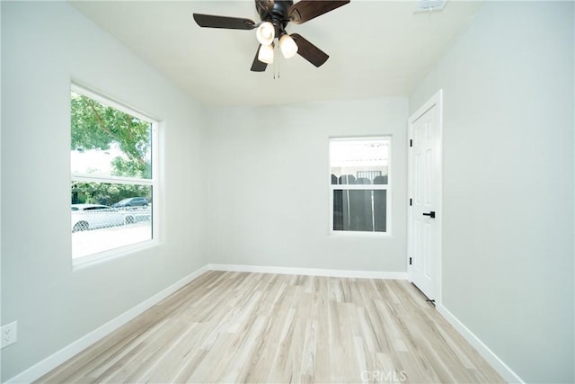 921 W 19th St, Merced, CA 95340 - spare room with wood finished floors and a ceiling fan