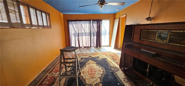 5319 Durfee Ave, El Monte, CA 91732 - entrance foyer with baseboards and a ceiling fan