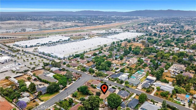 5319 Durfee Ave, El Monte, CA 91732 - aerial view of property's location with a mountainous background